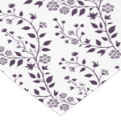 Moderne Boho Bloempatroon Pr Plum Wit Korte Tafelloper (Hoek)