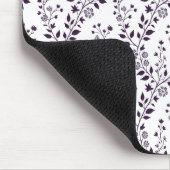 Moderne Boho Bloempatroon Pr Plum Wit Muismat (Hoek)