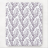Moderne Boho Bloempatroon Pr Plum Wit Muismat (Voorkant)