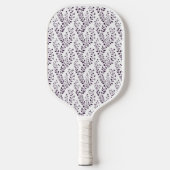 Moderne Boho Bloempatroon Pr Plum Wit Pickleball Paddle (Voorkant)