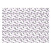 Moderne Boho Bloempatroon Pr Plum Wit Tafelkleed (Voorkant (Horizontaal))