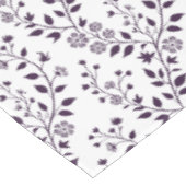 Moderne Boho Bloempatroon Pr Plum Wit Tafelkleed (Gekanteld)