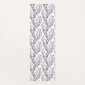 Moderne Boho Bloempatroon Pr Plum Wit Yogamat (Voorkant)