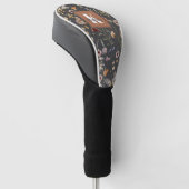 Moderne Boho Bloemrijke Monogramnaam Golfheadcover (Schuin)