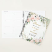 Moderne Boho blos bloemengouden lijst bruiloft Planner (Display)