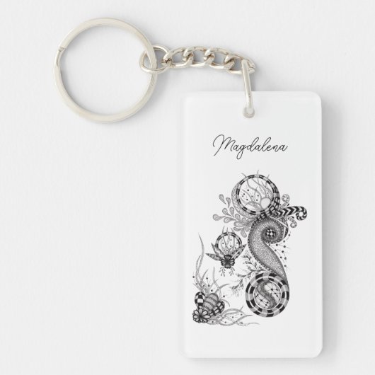 Moderne Boho Blume Fineliner - Sleutelhanger (Voorkant)
