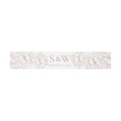 Moderne Boho Blush Roze Bloemen Minimale bruiloft Uitnodigingen Wikkel (Vlak)