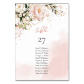 Moderne Boho blush roze bloemengoud schittert Kaart (Achterkant)