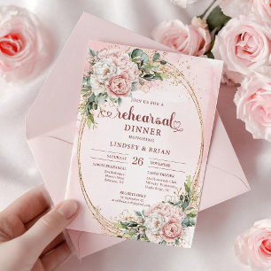 Moderne Boho Blush Roze Groene Proefhuwelijk Uitno Kaart