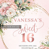 Moderne Boho Blush Roze Groene Sweet 16 Servetten