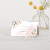 Moderne Boho blush roze rozen bloemengoud sparkles Plaatskaartje (Achterkant)