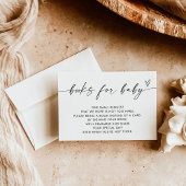 Moderne Boho-boeken voor baby-Insertkaart | Neutra Kaart