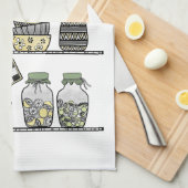 Moderne Boho boerderij keuken plank illustratie Theedoek (Quarter Fold)