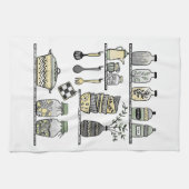 Moderne Boho boerderij keuken plank illustratie Theedoek (Horizontaal)