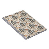 Moderne Boho Bogen op Crème, Spiraal Notebook Notitieboek (Rechterzijde)