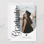 Moderne Boho Boog 2 Foto's Afstuderen Kaart (Voorkant)
