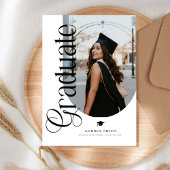 Moderne Boho Boog 2 Foto's Afstuderen Kaart
