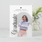 Moderne Boho Boog 2 Foto's Afstuderen Kaart (Staand voorkant)