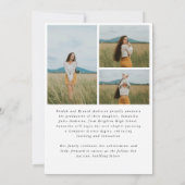 Moderne Boho Boog 4 Foto's Afstudeer Uitnodiging (Achterkant)