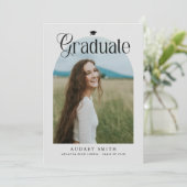 Moderne Boho Boog 4 Foto's Afstuderen Kaart (Staand voorkant)