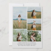 Moderne Boho Boog 6 Foto's Afstudeer Uitnodiging (Achterkant)