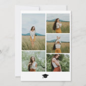 Moderne Boho Boog 6 Foto's Afstudeeruitnodiging Aankondiging (Achterkant)