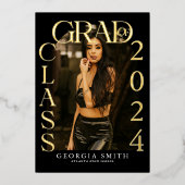 Moderne Boho Boog Afstudeerfoto Aankondiging (Voorkant)