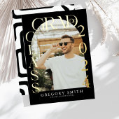 Moderne Boho Boog Afstudeerfoto Aankondiging