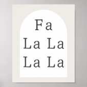 Moderne Boho Boog | Beige Fa La La Muur Kunstprint Poster (Voorkant)