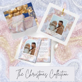 Moderne Boho Boog Blauwe Kerstkaart