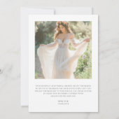 Moderne Boho Boog Bruidsmeisje Typografie Bedankkaart (Achterkant)