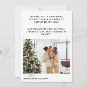 Moderne Boho boog Kerstmis familie foto vreugdevol Kaart (Achterkant)