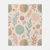 Moderne Boho Botanisch | Minimalistisch & Geometri Fleece Deken (Voorkant)