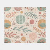 Moderne Boho Botanisch | Minimalistisch & Geometri Fleece Deken (Voorkant (Horizontaal))