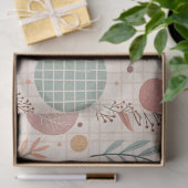 Moderne Boho Botanisch | Minimalistisch & Geometri Tissuepapier (Geschenk)