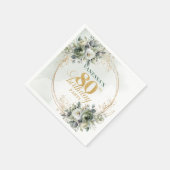 Moderne Boho Botanische 80ste Verjaardag Servetten (Hoek)