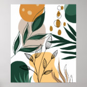 Moderne boho botanische abstracte geometrische vor poster (Voorkant)