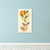 Moderne Boho, Botanische en Geometrische Art Style Canvas Afdruk (Insitu (Houten vloer))