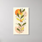 Moderne Boho, Botanische en Geometrische Art Style Canvas Afdruk (Voorkant)