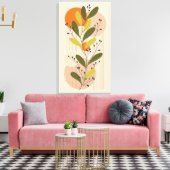 Moderne Boho, Botanische en Geometrische Art Style Canvas Afdruk (Insitu (Woonkamer))