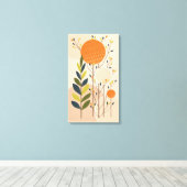 Moderne Boho, Botanische en Geometrische stijl Tab Canvas Afdruk (Insitu (Houten vloer))