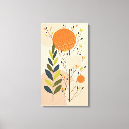 Moderne Boho, Botanische en Geometrische stijl Tab Canvas Afdruk