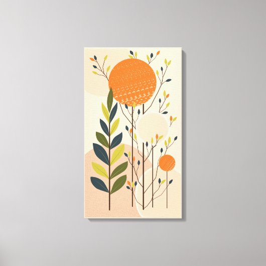 Moderne Boho, Botanische en Geometrische stijl Tab Canvas Afdruk (Voorkant)