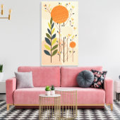 Moderne Boho, Botanische en Geometrische stijl Tab Canvas Afdruk (Insitu (Woonkamer))