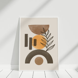 Moderne Boho Botanische Geometrische Abstracte Wan Poster