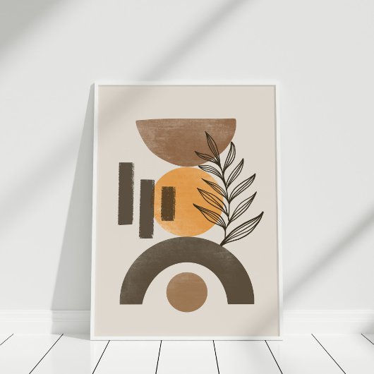 Moderne Boho Botanische Geometrische Abstracte Wan Poster