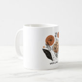 Moderne Boho Botanische Wilde Bloem Koffiemok (Voorkant links)