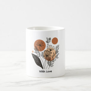 Moderne Boho Botanische Wilde Bloem Koffiemok