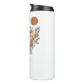 Moderne Boho Botanische Wilde Bloem Koffiemok Thermosbeker (Geroteerd rechts)