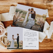 Moderne Boho Bruiloft Bedankkaart